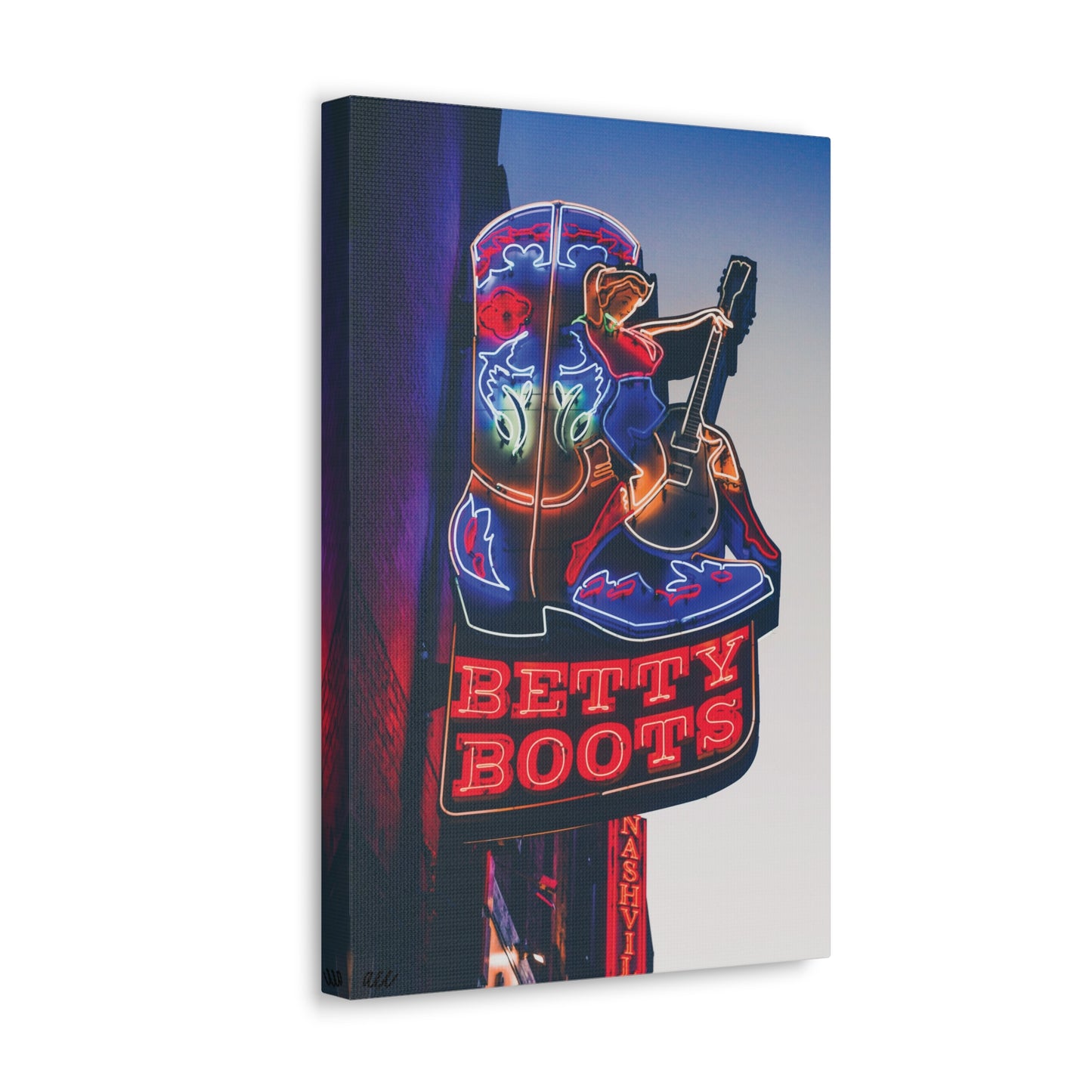 "Betty Boots" Nashville TN Photography Canvas Gallery Wrap