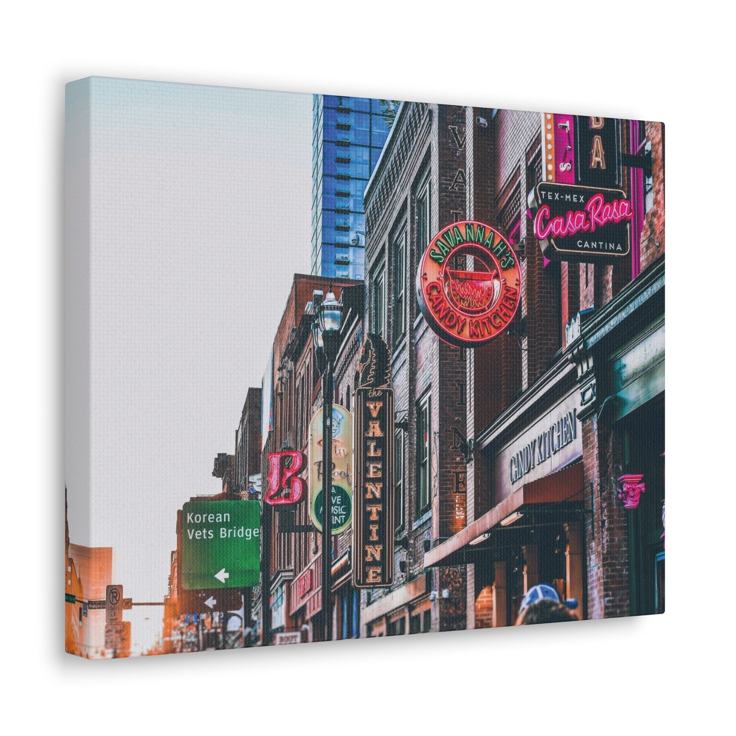 "Broadway Lights" Nashville, TN Photography Canvas