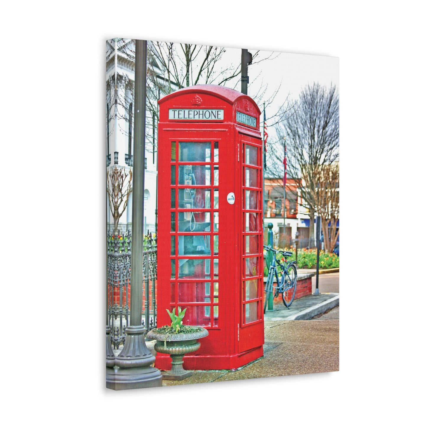 Phone Booth - Oxford MS Photography Canvas Gallery Wrap