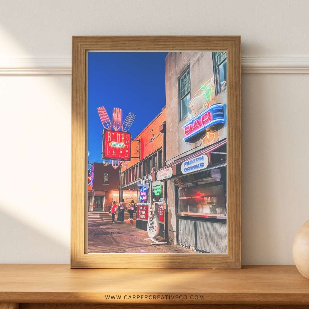 "Neon Lights" Memphis, TN Photography Print