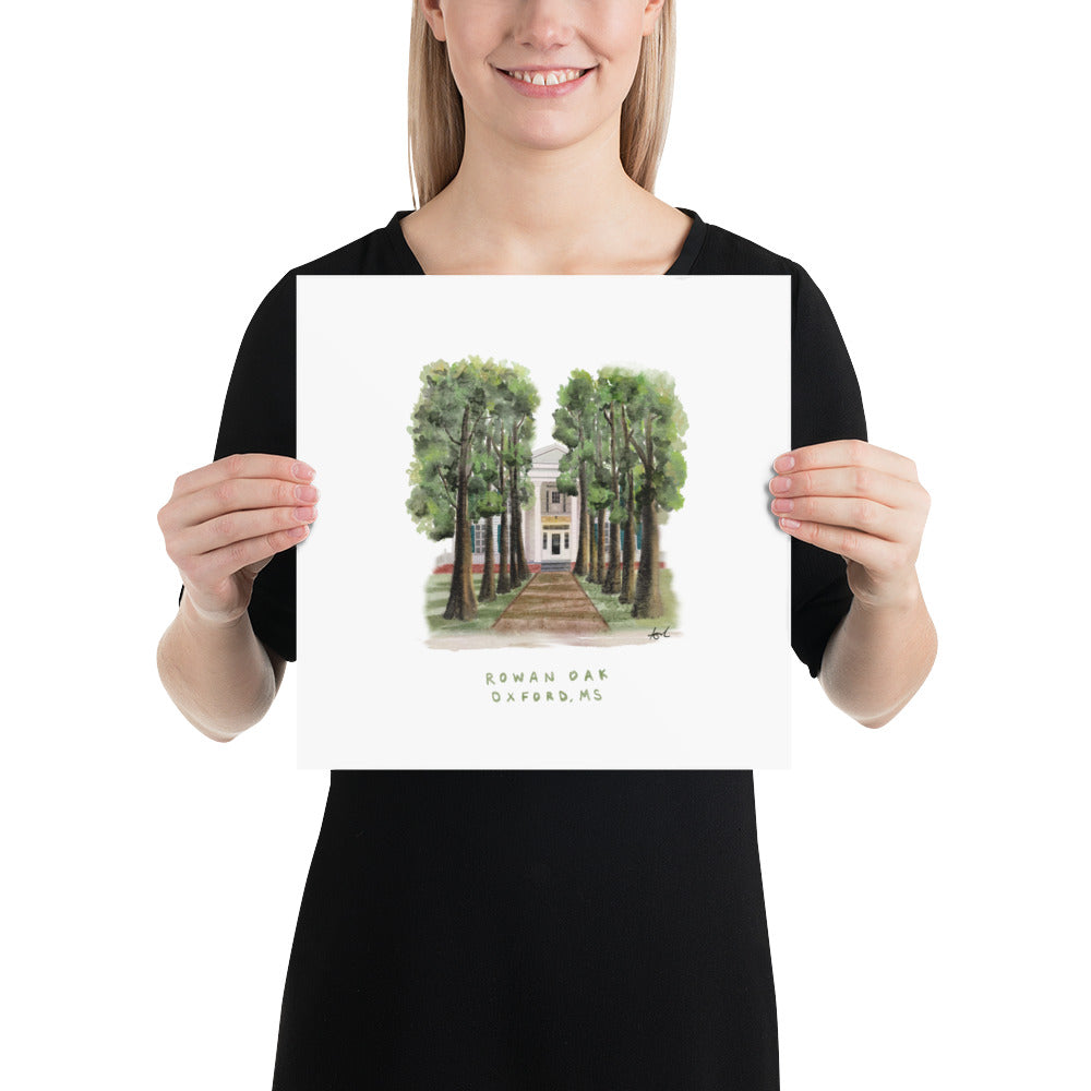 Rowan Oak Oxford MS Watercolor Art Print