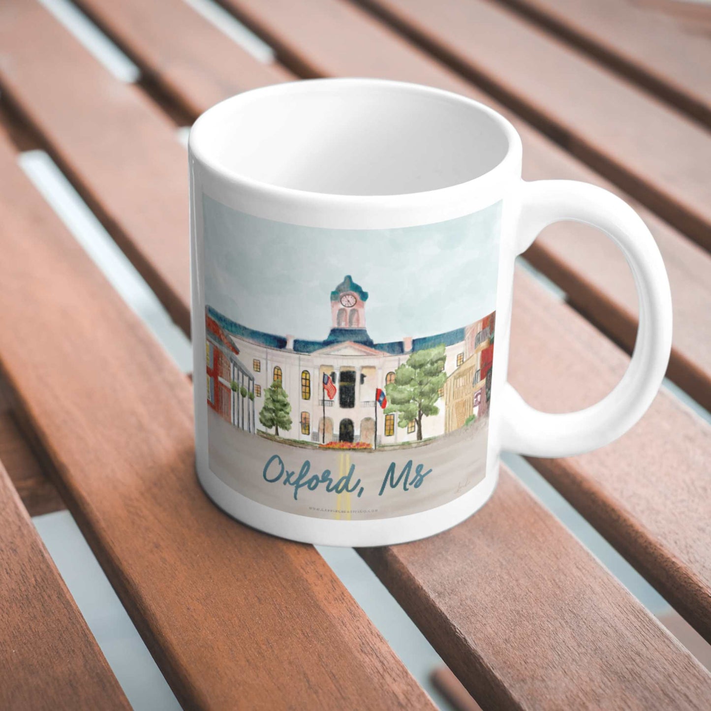 Oxford-Lafayette County Courthouse Watercolor Art Mug