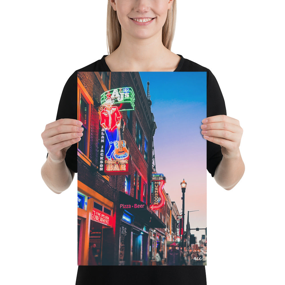 "Aj's Bar on Broadway" Nashville, TN Photography Print