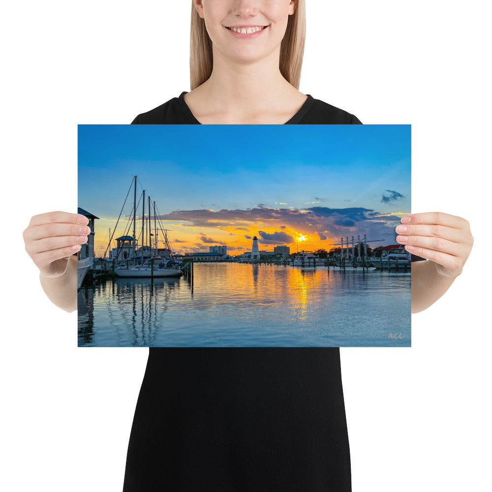 "Blue Sunset" Gulfport, MS Photography Print