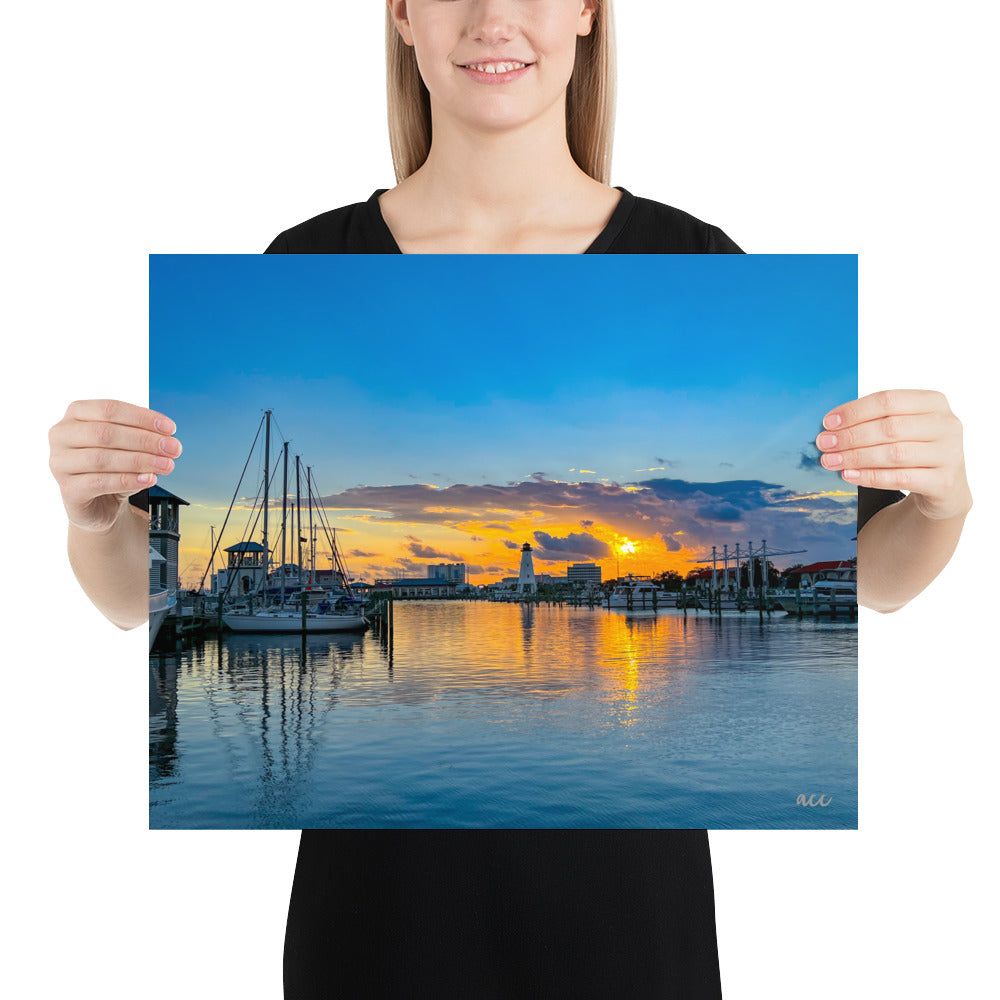 "Blue Sunset" Gulfport, MS Photography Print