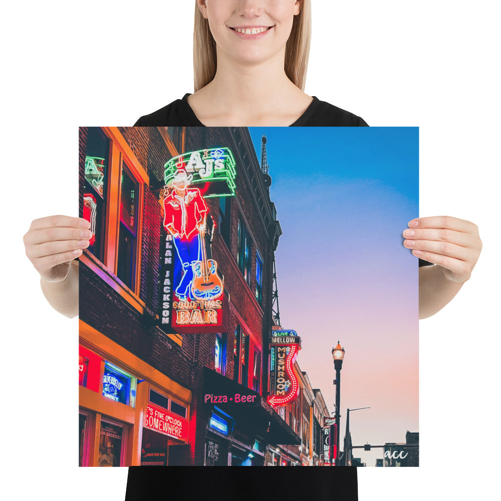 "Aj's Bar on Broadway" Nashville, TN Photography Print