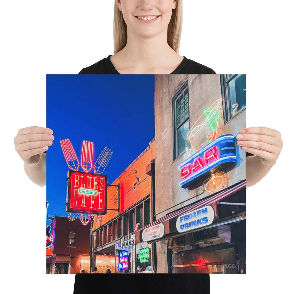 "Neon Lights" Memphis, TN Photography Print