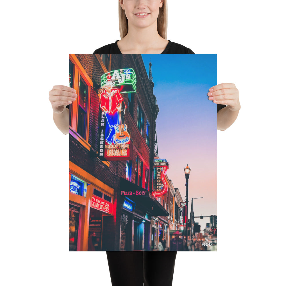 "Aj's Bar on Broadway" Nashville, TN Photography Print