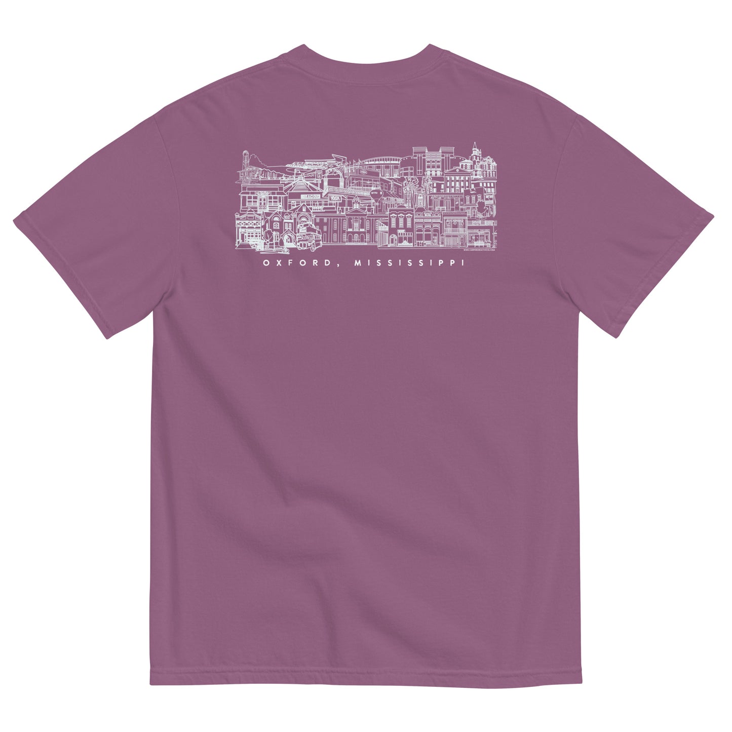 Oxford, MS Outline Art Design T-shirt - Comfort Colors