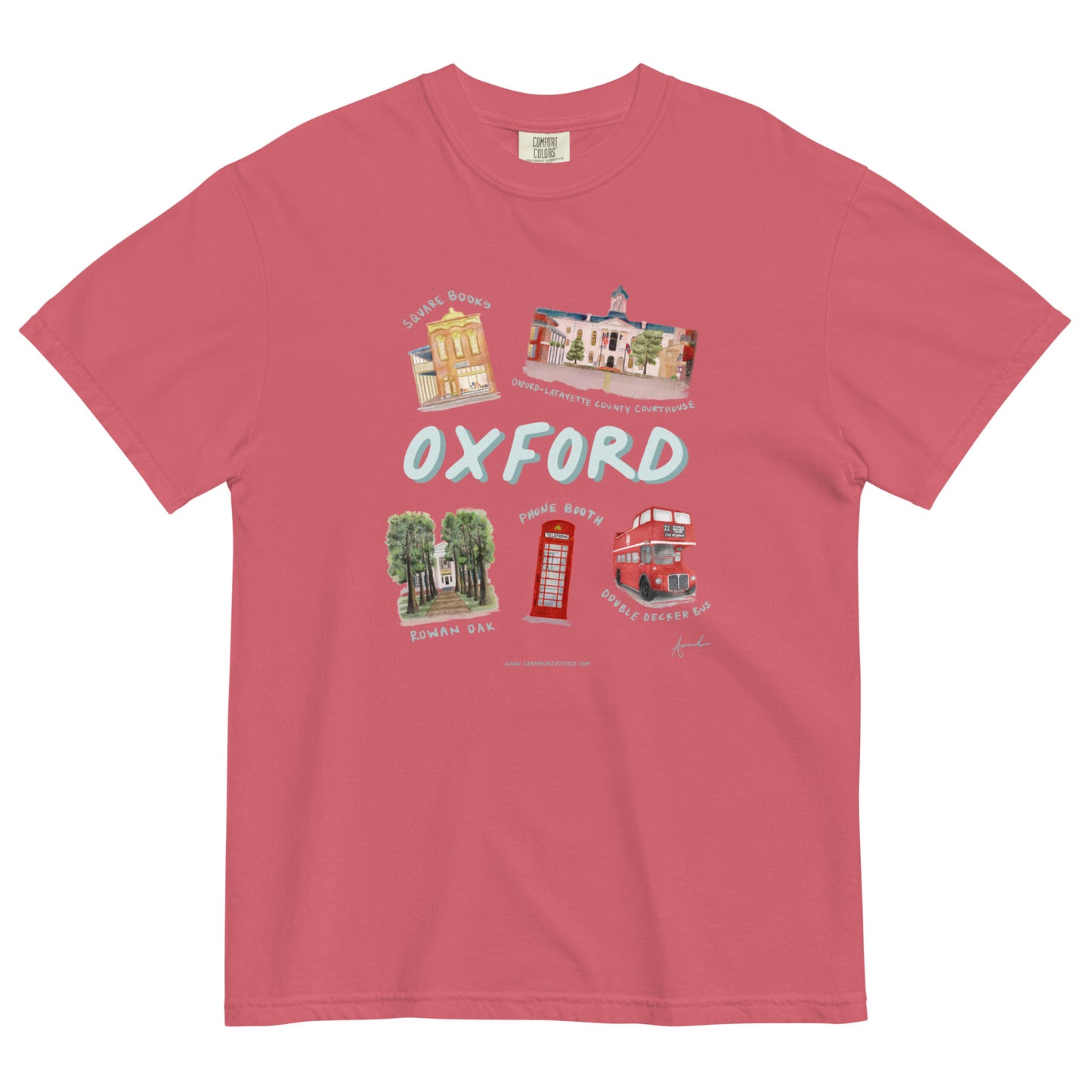 Oxford Landmarks Watercolor Art T-shirt - Comfort Colors