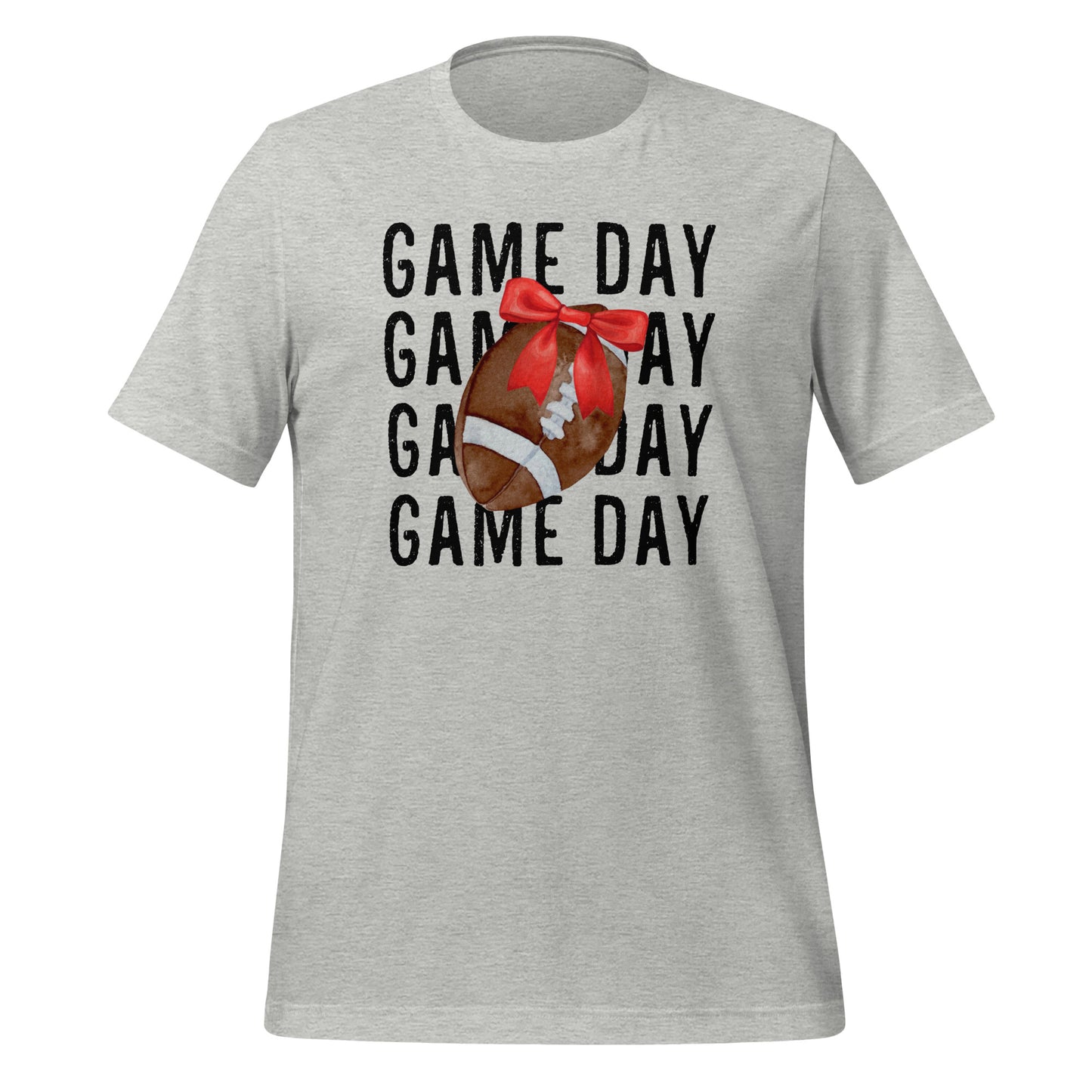 GAME DAY with Football T-shirt - Bella + Canvas