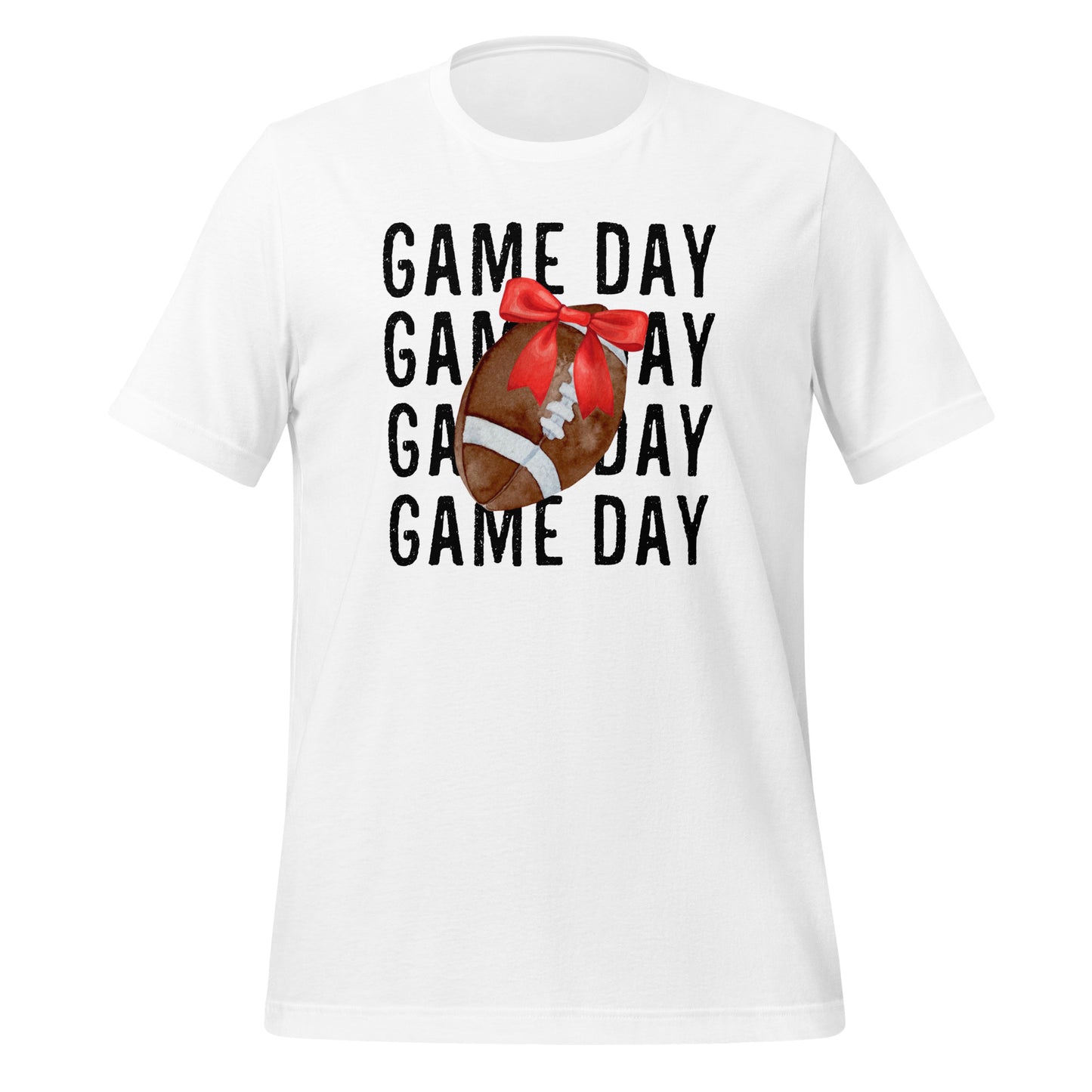 GAME DAY with Football T-shirt - Bella + Canvas