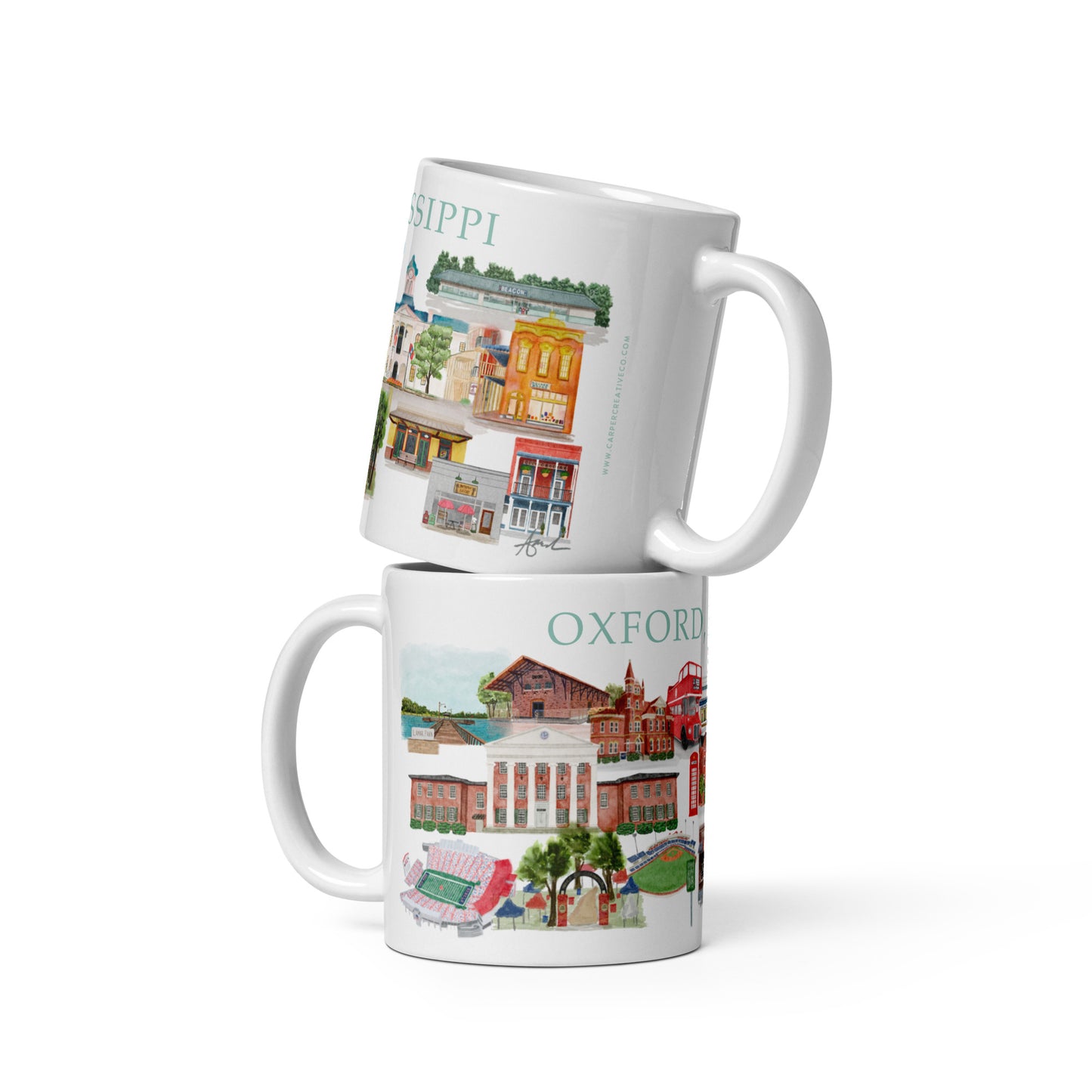 Oxford, MS and Ole Miss Landmark Collage Mug