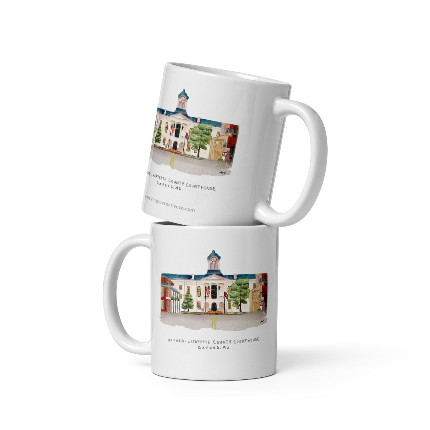 Oxford-Lafayette Courthouse Watercolor Art Mug