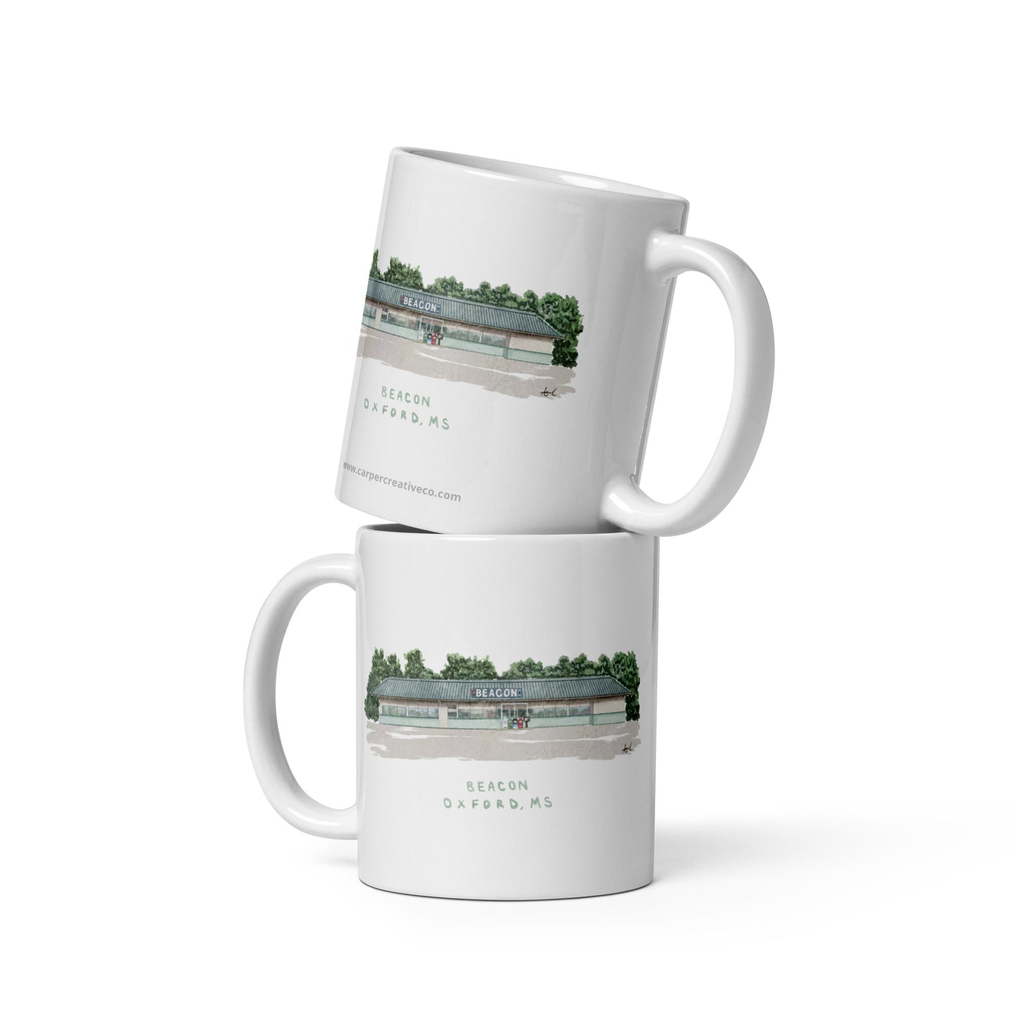 The Beacon Restaurant Oxford MS Watercolor Art Mug