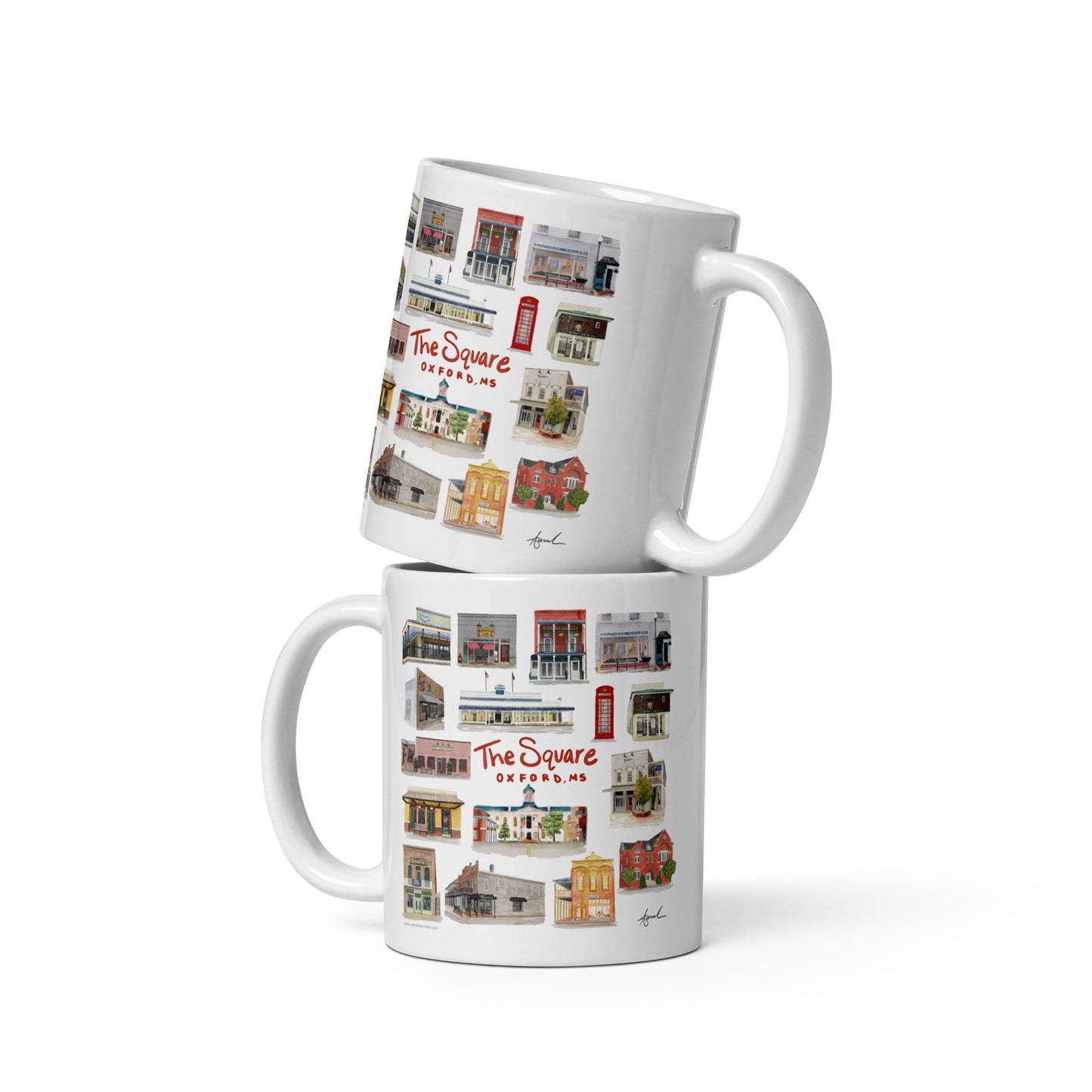 The Square Collage Oxford MS Watercolor Art Mug