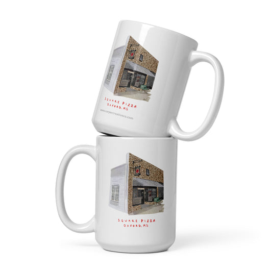 Square Pizza Oxford MS Watercolor Art Mug