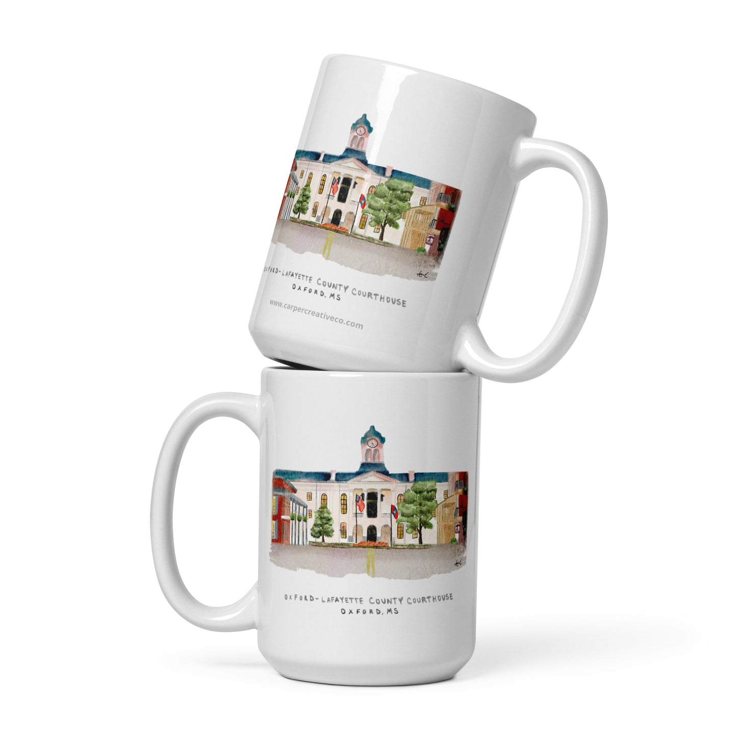 Oxford-Lafayette Courthouse Watercolor Art Mug