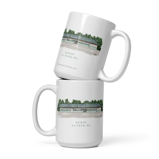 The Beacon Restaurant Oxford MS Watercolor Art Mug