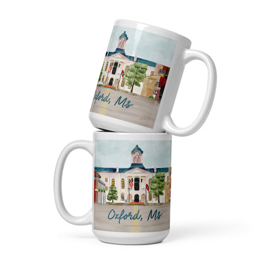 Oxford-Lafayette County Courthouse Watercolor Art Mug