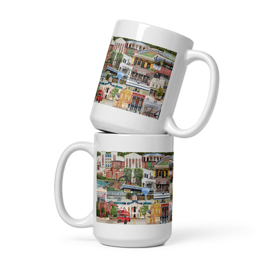 Oxford MS Landmark Collage Art Mug