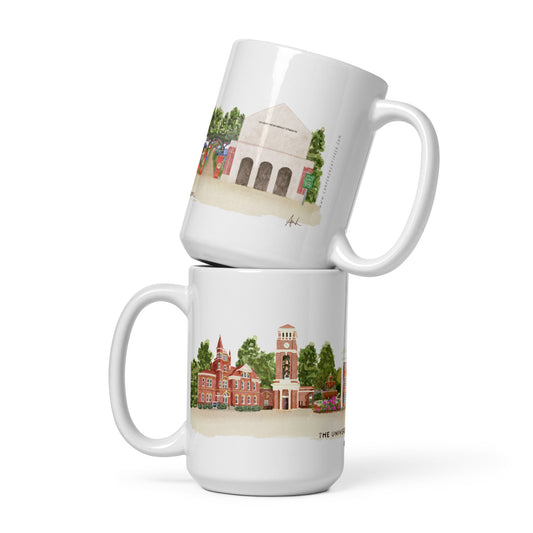 Ole Miss Landmark Skyline Collage Art Mug